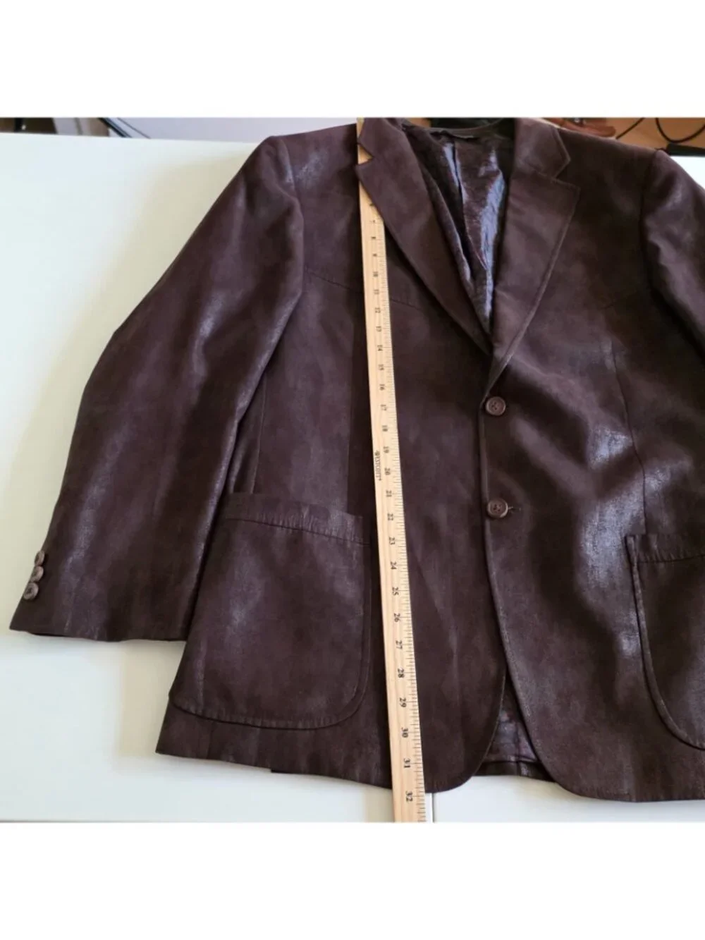 Coppley Clapton Blazer US 42R Brown Faux Suede Western Sport Coat Union Made